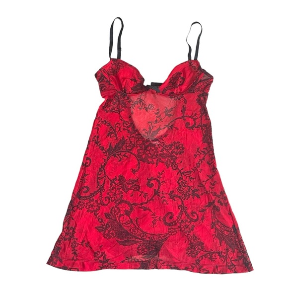 La Senza sheer red and black floral mesh babydoll lingerie - Picture 5 of 10